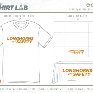 Longhorns for Safety Shirts and Tablecloth