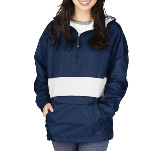 Charles River Striped Pullover Windbreaker