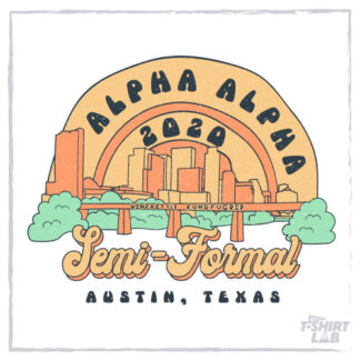 Psychedelic Austin Skyline