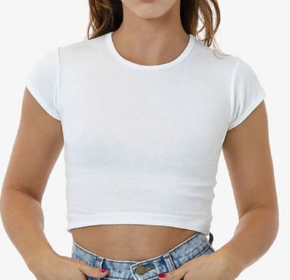 Los Angeles Apparel® Baby Rib Crop Top - Image 3